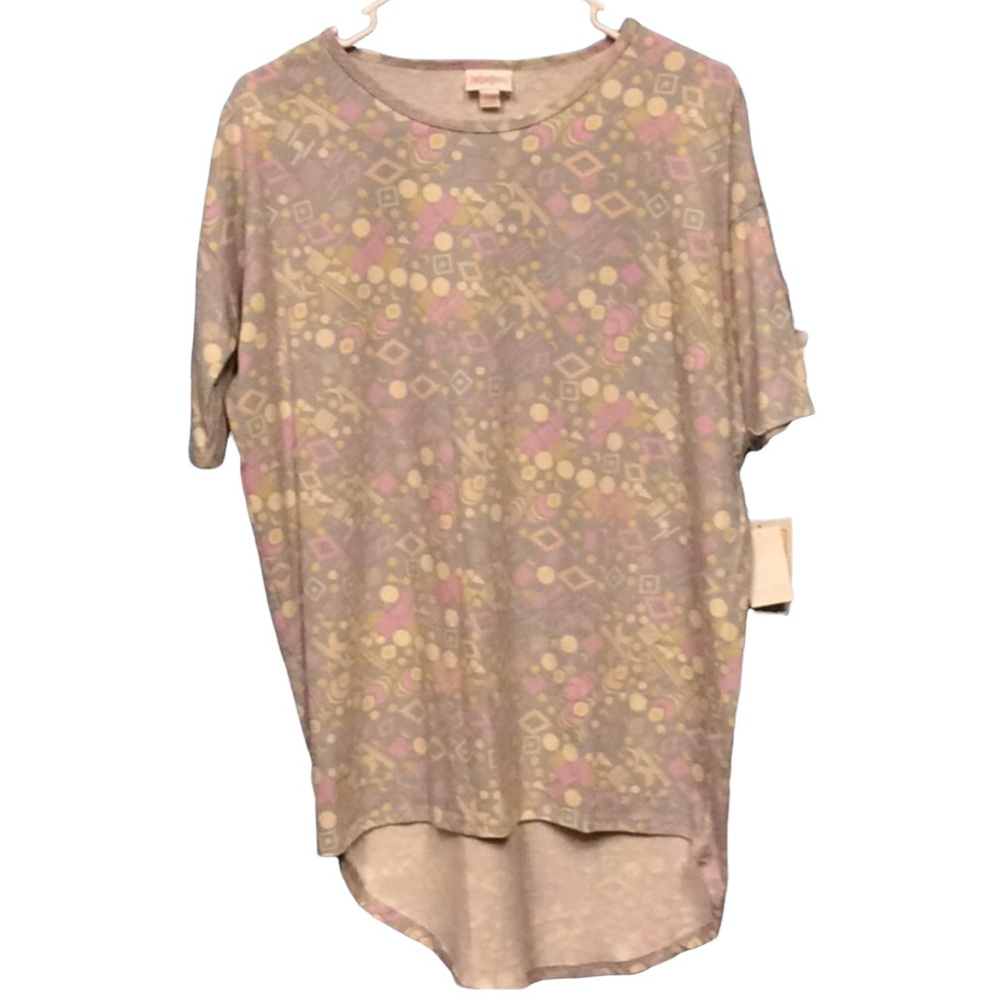 LuLaRoe Irma tunic style geometric print tee
